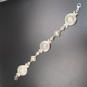 Artist Elegance AE 14K/Sterling Silver Intricate Medallions 7.5" Bracelet